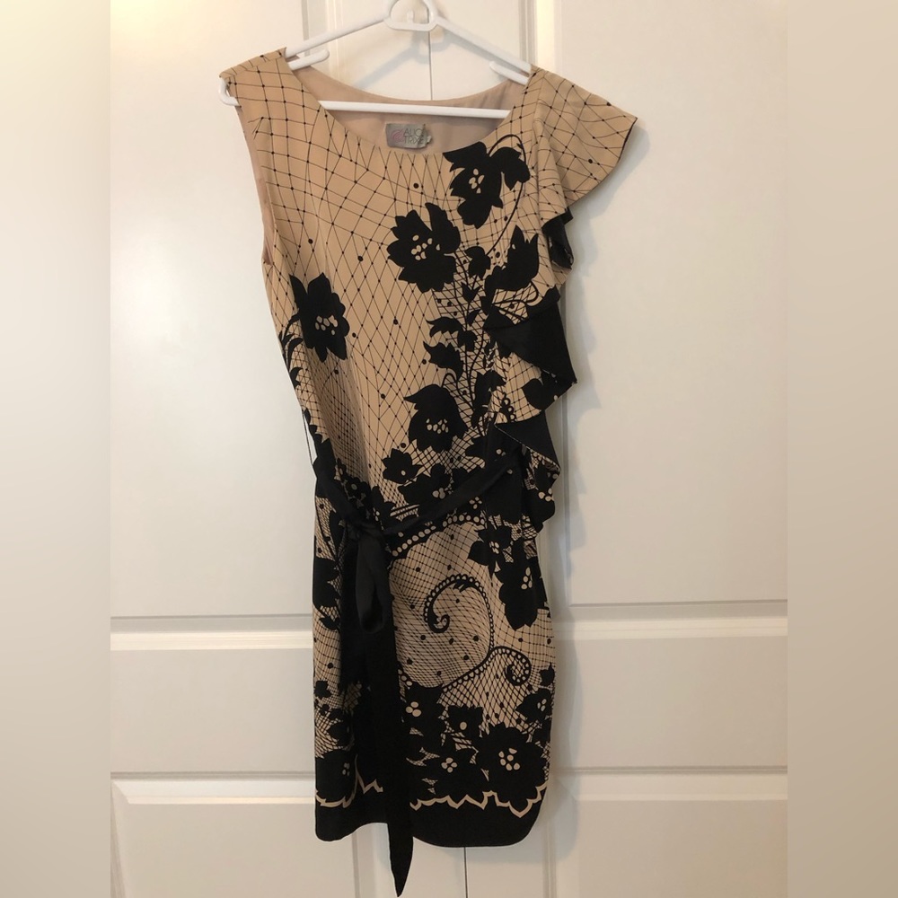 Alice & Trixie 100% silk side ruffle dress. Great condition. Size small.